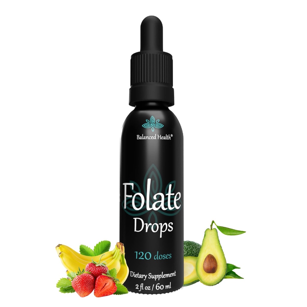 Folateの低下- 120のサービング、2ozのバタースコッチの味、500mcg L-5-MTHF 葉酸サプリメント