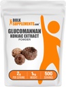 BulkSupplements.comグルコマンナンパウダー - Konjac Root抽出粉末、グルコマンナンサプリメント - グルテンフリー、サービングあたり2g、1kg(2.2ポンド)(パッケージ1)