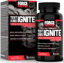 FORCE FACTOR Test X180 Ignite Total Testosterone Booster for Men with Fenugreek Seed and Green Tea Extract to Build Lean Muscle, Boost Energy, and Improve Performance, 60 Count