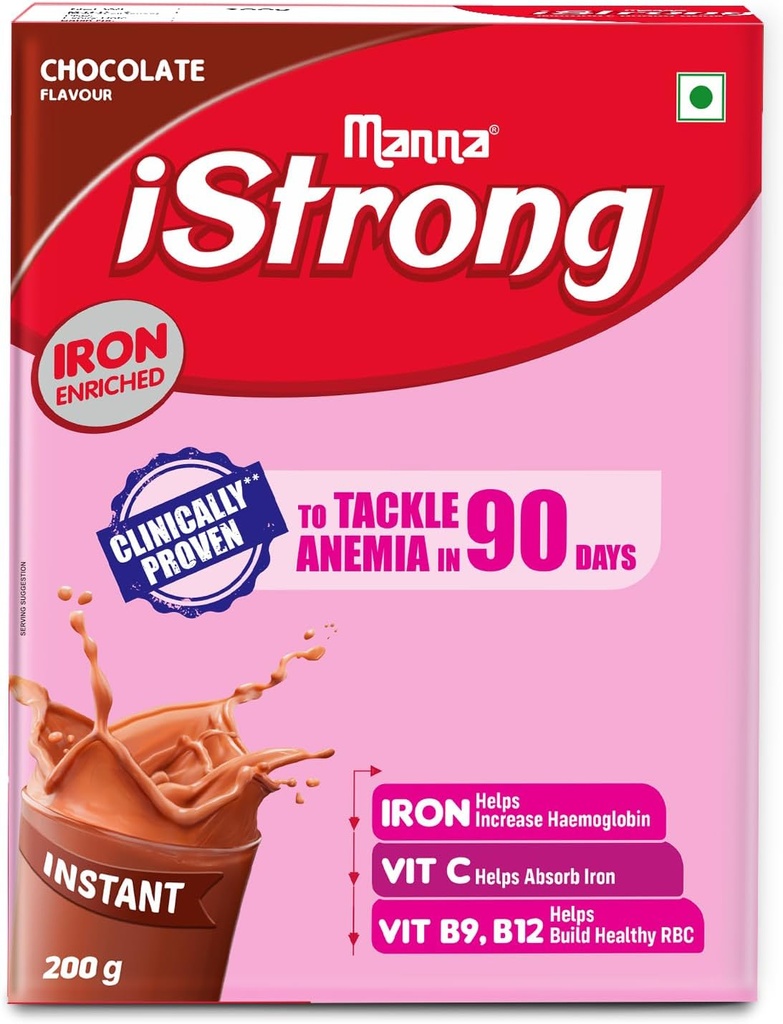 マンナ i 強い 400g の鉄は女性の健康飲み物の組合せ (チョコレート) の鉄の補足のロックの方式 VIT C、B9、B12 を補強しました
