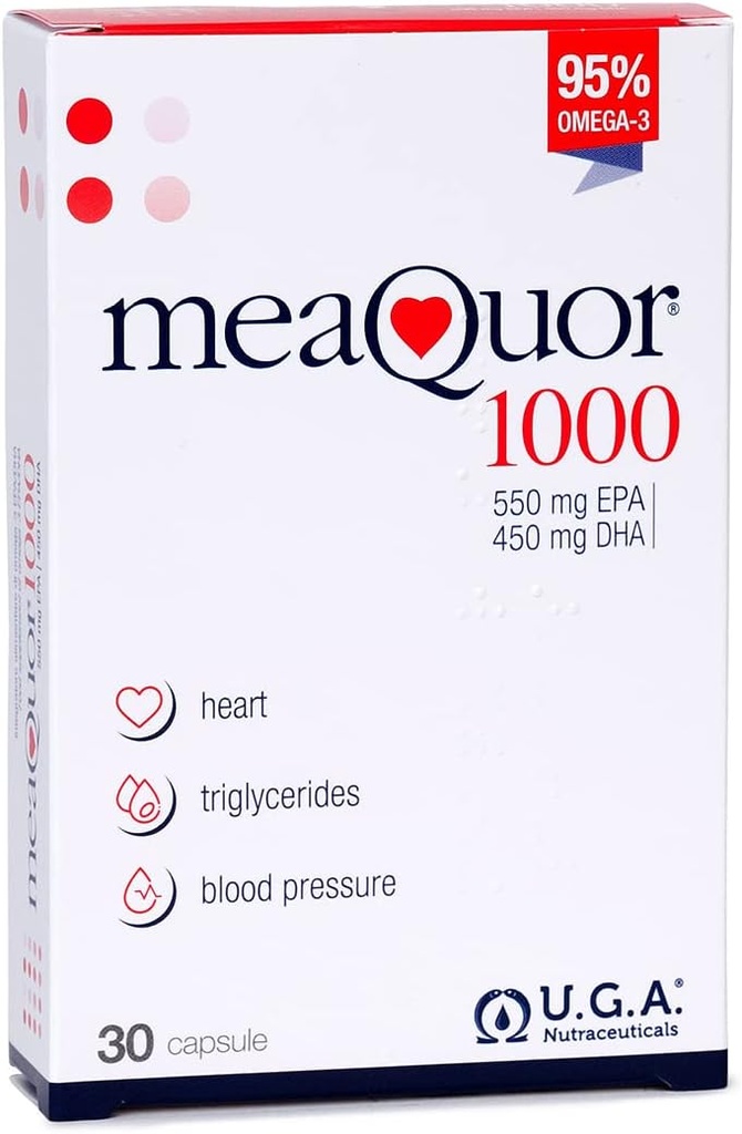 Meaquor 1000のオメガ3の魚油の補足IFOSは-カプセルごとの1000mg EPAおよびDHAが付いているオメガ3 - Aftertaste無し、非GMO (30 Softgels)