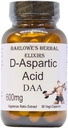 Barlowe's Herbal Elixirs D-Aspartic Acid Supplement | DAA | 600 mg Per Capsule | 60 Veggie Capsules | Athletic Performance | Stearate Free | Glass Bottle