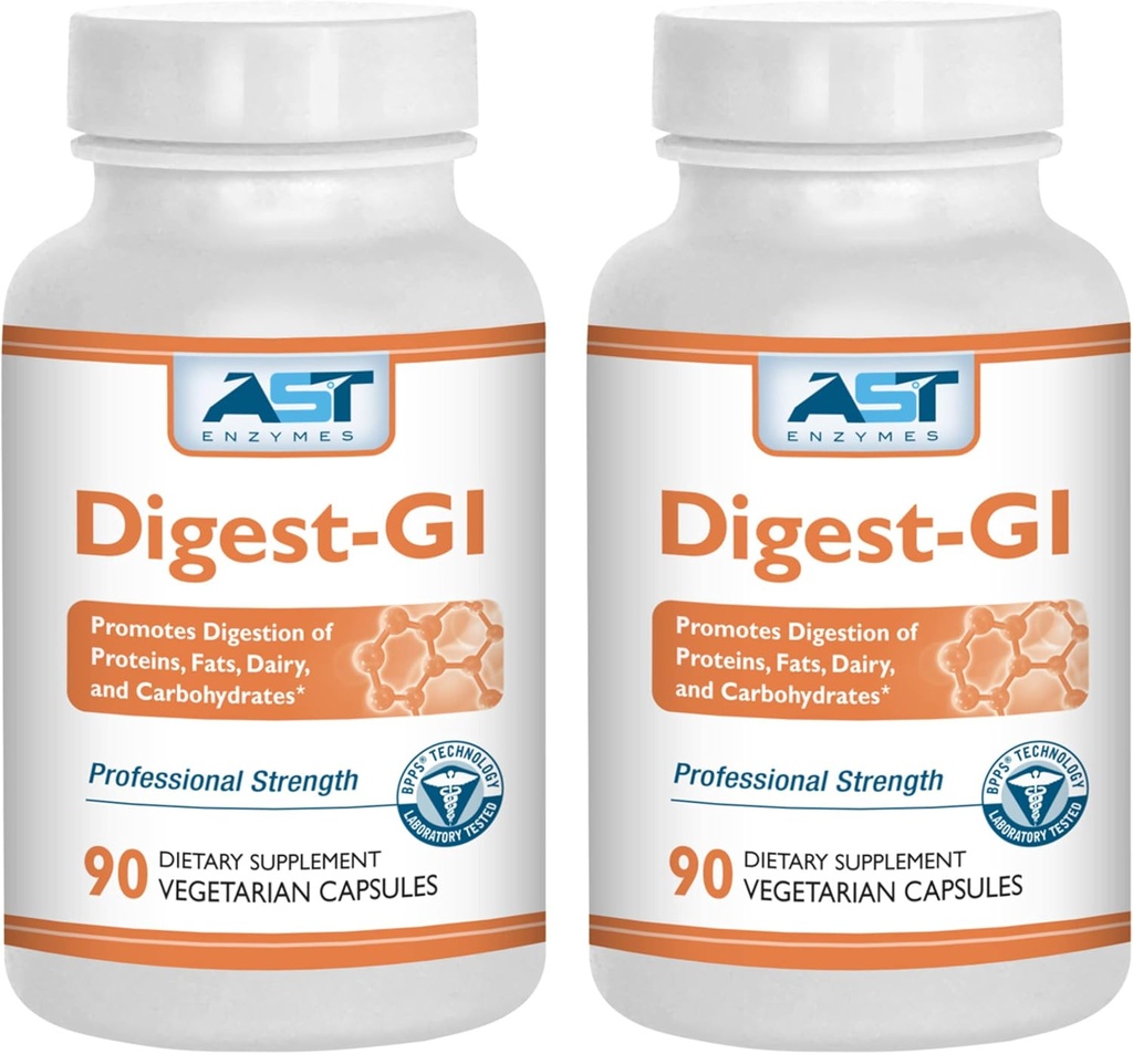 Digest-GI Digestive Enzyme - (90 x 2) Vegetarian Capsules-Digestion and Bloating Relief for Women and Men