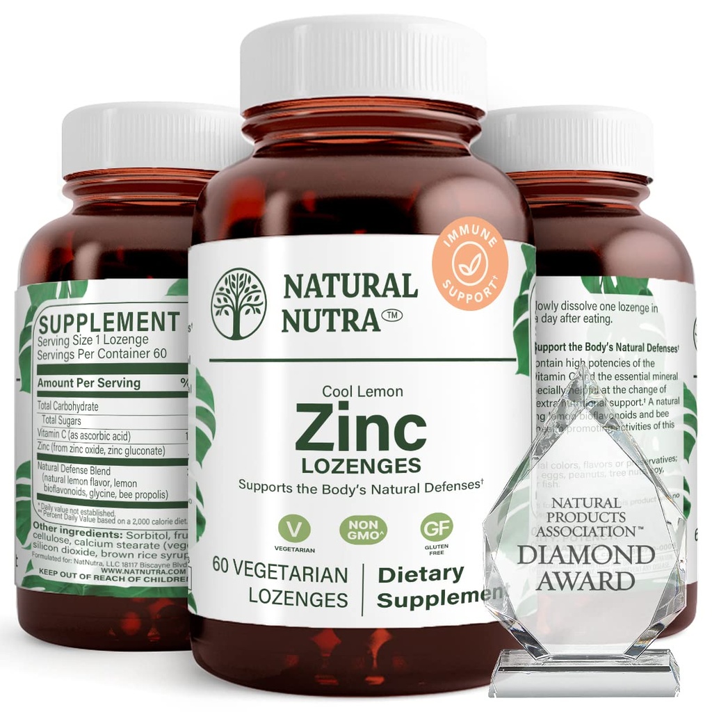 ビタミンC、レモン風味、サポート免疫、神経系および骨の強さ、Bioflavonoidsおよび蜂のプロポリス、Sublingual亜鉛グルコネート、60のベジタリアンとFortified