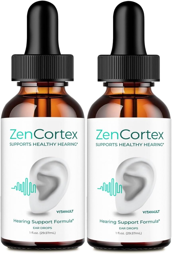 耳のドロップを鳴らすためのZenCortex Tinnitus救済, 禅コルテックスチンニットサプリメント ZenCortex健康的な耳サポートサプリメント - 最大強度アドバンストフォーミュラ ZenCortex ドロップ レビュー (2 パック)