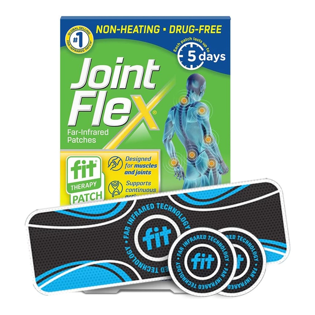 JointFlex FIT 療法の遠赤外線パッチの試験のパックは、5 日/パッチまでの筋肉及び接合箇所のための連続的な活動的な特性を、防水、非熱する、薬剤なし 3 ct、1 長方形/2 円形支えます