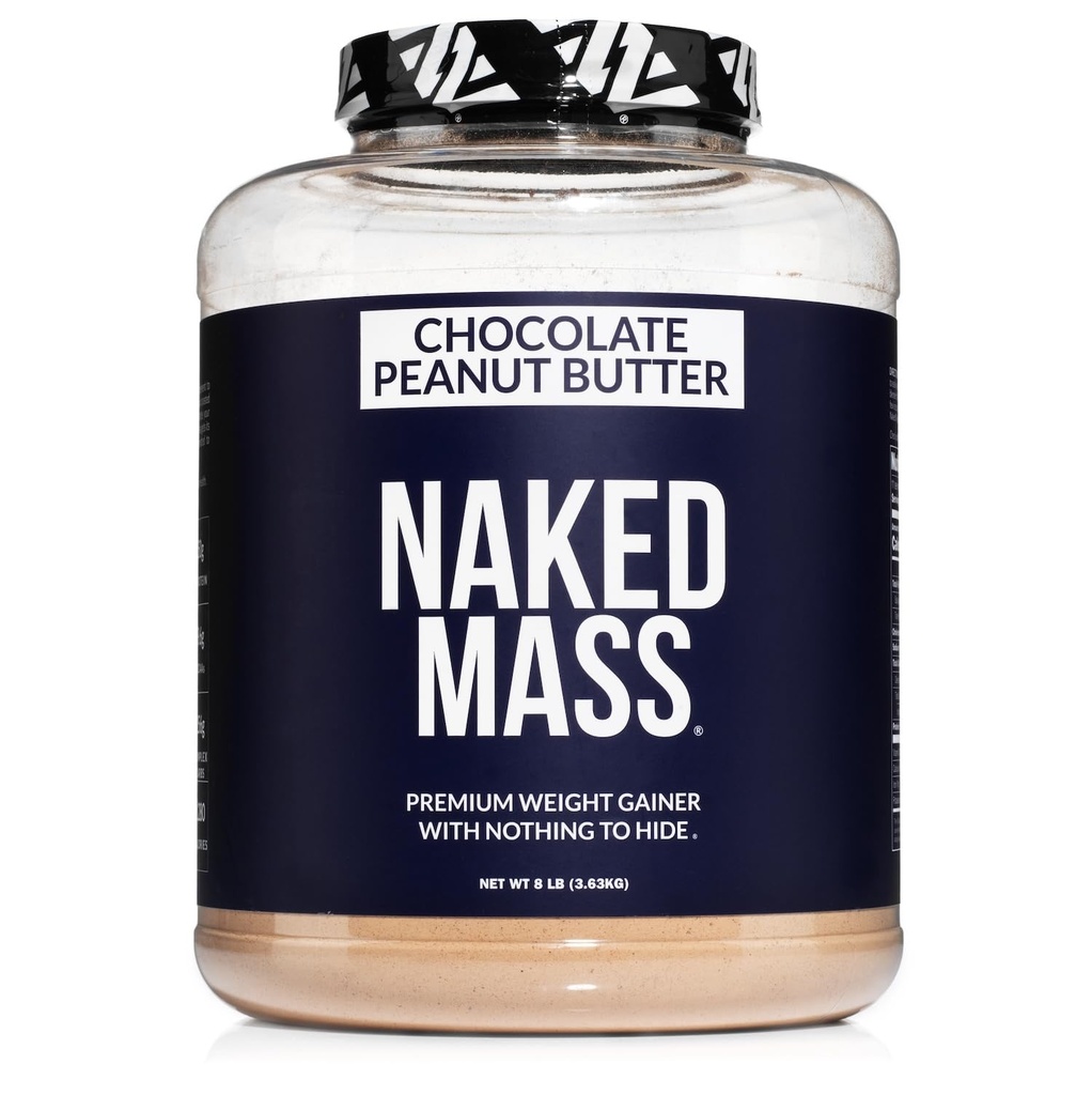 NAKEDチョコレートピーナッツバターマス - 1,280カロリー、50Gタンパク質、人工物なし。 すべての自然な重量のゲインダーの蛋白質の粉- 8Lb バルク、GMO は放します、グルテンフリー及び大豆は放します