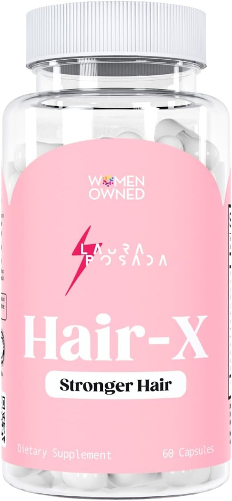 Laura Posadaの女性の毛Xの高度の毛はビタミンC、B12の視覚的に厚く、より強い毛の成長のための補足を増強します - 米国でなされる非GMO 60の計算100%の自然な