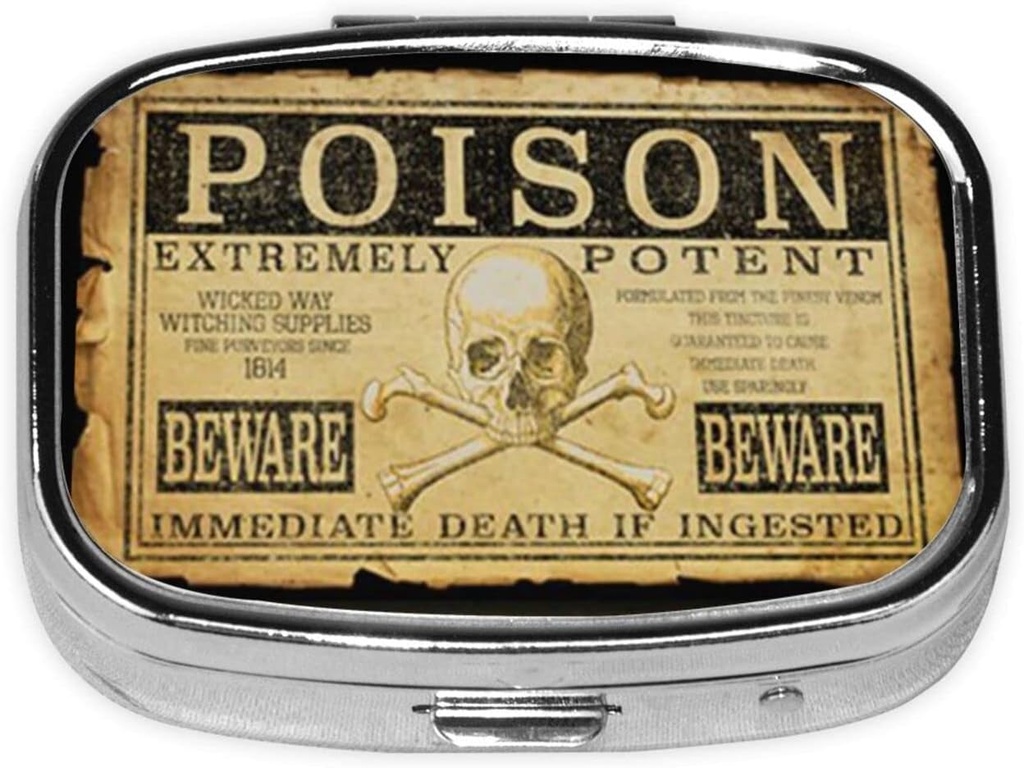 金属の2のコンパートメントの丸薬のオルガナイザーの旅行友好的な携帯用密集した丸薬箱のかわいい丸薬箱、ポケット ウォレットの毎日の携帯用薬のビタミンのタブレットの貯蔵(極端にPotent)のため