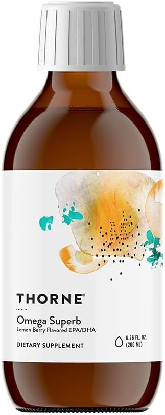 THORNE - オメガスーパーブ - EPAとDHA * - レモンベリー - 6.76 Flオズ(200ml)と簡単に魚油液体を投与