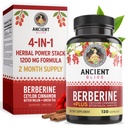 古代のBliss Berberine HCL 1200mgとセイロンシナモン、ビターメロン、グリーンティーエキス - 120カプセル