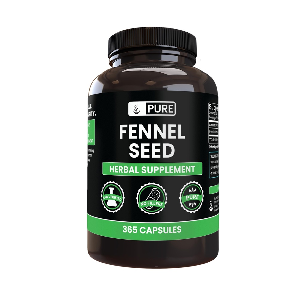 純粋な元のINGREDIENTSのフェンネルの種(365のカプセル)、マグネシウムか米の注入口無し、常に純粋、実験室は確認しました