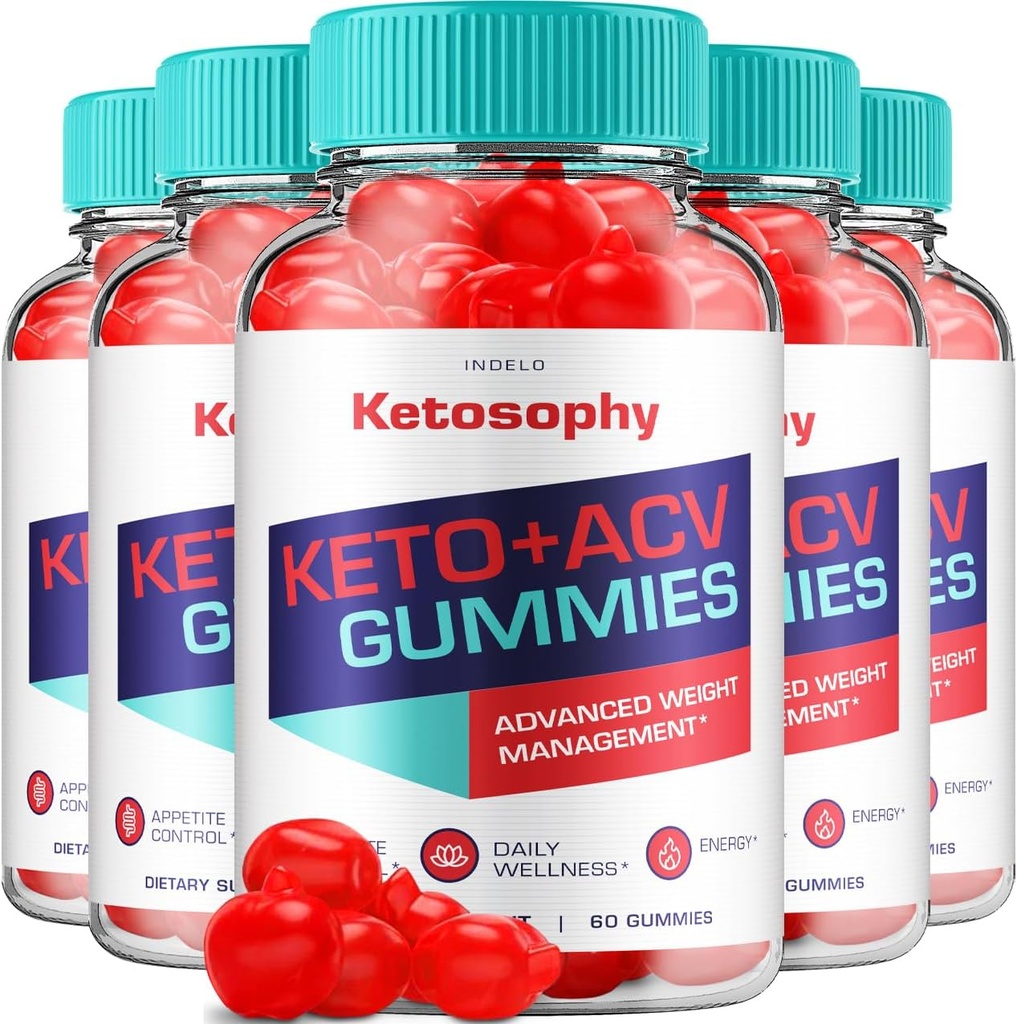(5 パック) KetoSophy Keto ACV グミ - 高度な減量 KetoSophy Keto Plus ACV グミ アップル サイダー Vinegar KetoSophy グミ 体重管理 栄養補助食品 レビュー 男性 女性 (300 グミ)