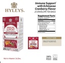 HYLEYS Immunity Tea with Echinacea Cranberry Flavor - 25 Tea Bags (1 Pack) - Support Your Immune System