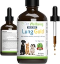 犬と猫のためのペットウェルビーイング肺金 - Vet-Formulated - Lung&Respiratory Immuneサポート、オープンエアウェイ、簡単な呼吸 - ナチュラルハーブサプリメント4オン(18 ml)
