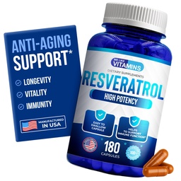 私達はビタミンのサービングごとのResveratrol 1000mgを好みます- 180はベジギー カプセルを飲みやすく-自然なResveratrolの補足1000mg - Antioxidantの補足は反老化および免疫システムを支えるのを助けます