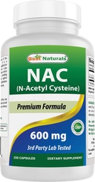 ベストナチュラルNAC - Nアセチルシステイン600mg 250カプセル - nアセチルシステイン - 強力な抗酸化物質