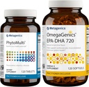 Metagenics Bundle - PhytoMulti Without Iron & OmegaGenics EPA-DHA 720-120 Tablets of PhytoMulti for Overall Health - 120 Softgels of EPA-DHA 720 for Heart, Musculoskeletal & Immune System Health*