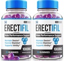 (2パック) Erectifil Gummies、Erectifil 1000 MG Gummies、男性のためのオールナチュラルフォーミュラサポート、全体的な健康とピーク性能のためのプレミアム男性サプリメント、Erec tifil Gomitasレビュー(120グミー)