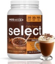 PEScience Select Cafe Protein Coffee Flavored Powder, Caramel Macchiato, 100mgカフェイン, 20g Iced Protein Coffee Powder or Creamer, 20 サービング