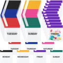 70 PC週刊丸薬の袋はジッパー付き再使用可能な薬のオルガナイザー セットの自己のシーリング薬のオルガナイザーの旅行小さい項目貯蔵(着色される)のためのスライド ロックが付いているプラスチック丸薬袋を袋に入れます