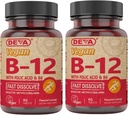 デバー ビーガンビタミンB12の速い分解の補足-1000のMcgのMethylcobalamin B12、葉酸、B6 -レモン味- 90の分解性タブレット、2-Packの1日コンプレックス