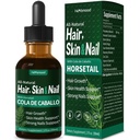 Horsetail Hair, Skin & Nail Liquid Drops, Cola de Caballo, Biotina y Romero, Vitaminas Gotas para el Cabello Uñas y Piel, Hair Growth Supplements for Women w/Rosemary Extract. 2oz