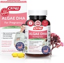 女性のためのCATALOオメガ3 Algae DHA - 550mg DHA-Rich Oilから Microalgae、妊娠と授乳、ベジタリアンSoftgels、グルテンフリー - 60 Softgels