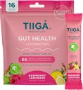 Tiiga Gut Health + Hydration Drink Mix – 7g Baobab, 5g Prebiotic Fiber, Electrolytes, No Dairy, Vegan, No Added Sugar, Digestion, Regularity, & Constipation – 16 Servings