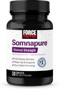 FORCE FACTOR Somnapure Clinical Strength Sleep Aid for Adults, Diphenhydramine HCl, Non-Habit-Forming, Nighttime Sleep Support, 30 Caplets