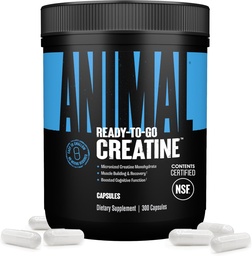 動物によって微粉にされるクレアチンの Monohydrate のカプセル - 300 の帽子、筋肉成長、持久力、APP の生産、認知機能、強さ、回復および遅れ筋肉疲労を支えるサービングごとの 2500mg