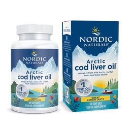 Nordic Naturals Arctic Cod Liver Oil、Lemon - 90 Soft Gels - 750 mg EPA&DHA - ハート&脳の健康、健康的な免疫、全体的なウェルネス - 非GMO - 30サービング