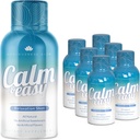 Calm & Easy - Natural Stress Relief Shot, KSM-66 Ashwagandha, Suntheanine L Theanine, Calming Adaptogen Drink, Relaxation, Focus, and Mood | 2 oz Liquid Bottle (6 Pack)