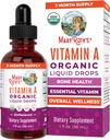 MaryRuth Organics USDA Organic Vitamin A Liquid Drops | 3 Month Supply | Bone Health for Ages 14+ | Essential Vitamin | 750mcg per Serving | Sugar Free | Vegan | Non-GMO | Gluten Free | 1oz