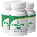 Keravita Pro - Natural Supplement with Vitamins C, Vitamin E, Green Tea, Turmeric & Mushroom for Hair & Nail | Non-GMO, Stimulant-Free | Made in The USA, GMP-Certified | 60 Capsules - 3 Month Supply