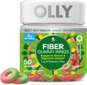 OLLY 繊維の Gummy リング、5g のプレバイオティック繊維、FOS (Fructo オリゴ糖類)、消化器サポート、ベリー メロン 50ct