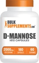 BulkSupplements.com D-Mannoseカプセル - D-Mannoseサプリメント、尿路サポート用 - ビーガン&グルテンフリー、給餌あたり3カプセル(2000mg)、180カウント(パッケージ1)