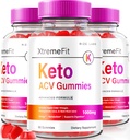 rize labs (Pack of 3 Xtreme Fit Keto ACV Gummies for Advanced Weight Loss, with Apple Cider Vinegar Supplement Belly Fat Extra Strength (180 Gummies)