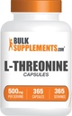 BulkSupplements.com L-Threonineカプセル - L-Threonineサプリメント、Threeonine 500mg - アミノ酸サプリメント、グルテンフリー、給餌1カプセル、365カプセル(1パック)