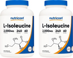 サービングごとのNutricost L-Isoleucine 2000mg、びんごとの240のカプセル(2本のびん)