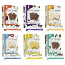 パワー クランチ プロテイン ウェーハ バー、バラエティ パック、6 味 1.4 オーアンス バー (30 カウント)。 おいしい味の高たんぱくスナック