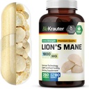 BIO KRAUTER Lions Mane サプリメント カプセル 1800 mg - 250 カウント - ビーガン ライオンズ マネ パウダー サプリメント - 3 ヶ月の供給 - いいえ フィラー