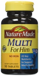 ヒム、毎日の栄養サポートのための人のMultivitaminのための性質によってなされるMultivitamin、90のタブレット(3)のパッケージ