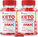 (2 パック) ライフタイム Keto Max Gummies - 公式の式、ビーガン、非GMO - ライフタイム Keto Plus acc Gummies、ライフタイム グミー、ビタミン B12、ビートルート、ザクロ(60 ガミー)