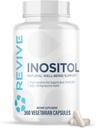 Revive MD Inositol Supplement for Men & Women - Mood Support, Hormonal Balance, Healthy Blood Sugar & Reproductive Health - Vegan-Friendly, Gluten-Free - 360 Vegetarian Capsules - 180 Servings