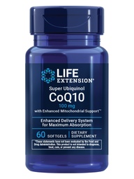ライフエクステンションスーパーUbiquinol CoQ10強化ミトコンドリアサポート、ポテントハートヘルス&セルラーエネルギー生産サポート、超吸収性、グルテンフリー、非GMO、100mg、60ソフトゲル