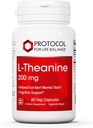 PROTOCOL FOR LIFE BALANCE L-Theanine 200mg - Normal Stress Relief - Non-Drowsy - 60 Veg Caps