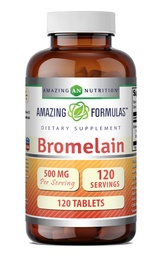 アメイジングフォーミュラ ブロムレイン 500 Mg(300 GDU) | タブレットサプリメント | ノンGMO | グルテンフリー | アメリカ製(1パック | 120カウント)