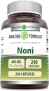 アメイジングフォーミュラNoni 400 Mg / サービング | 240 カプセルサプリメント | 非GMO | グルテンフリー | アメリカ製