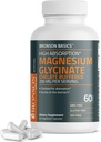 Bronson Magnesium Glycinate 200mg High Absorption Chelated Buffered Gentle On The Stomach Non-GMO, 60 Vegetarian Capsules